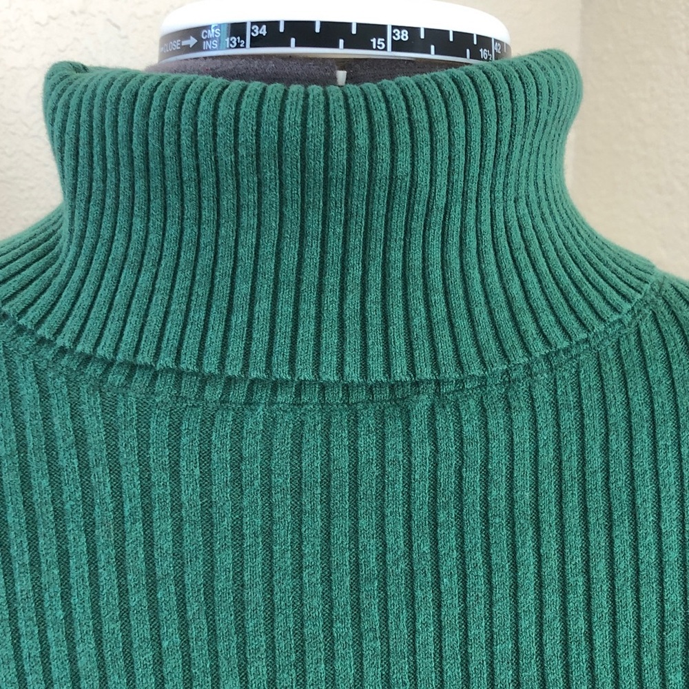 Old Navy Sosoft Lite Green Turtleneck Ribbed Sweater - Picture 5 of 14